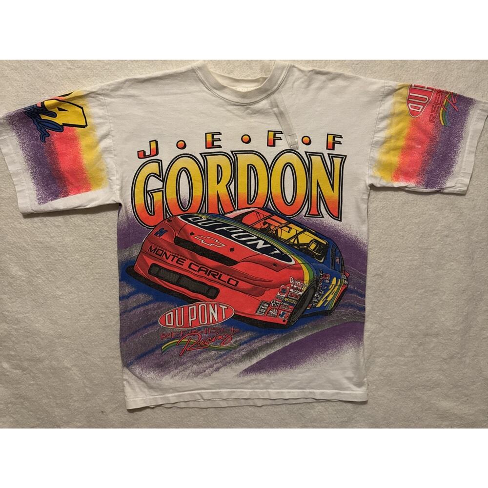 Vintage Motorsport Label JEFF GORDON No. 24 "FAST LANE" All-Over T-Shirt M